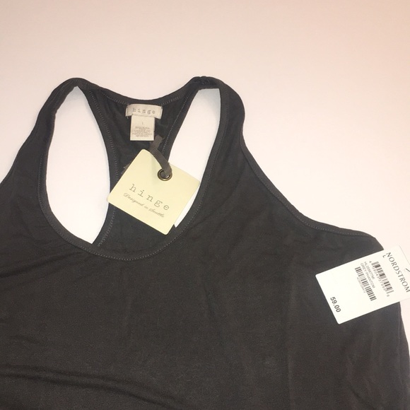 NWT Hinge Racerback Midi Dress Grey Nordstrom - Picture 7 of 8